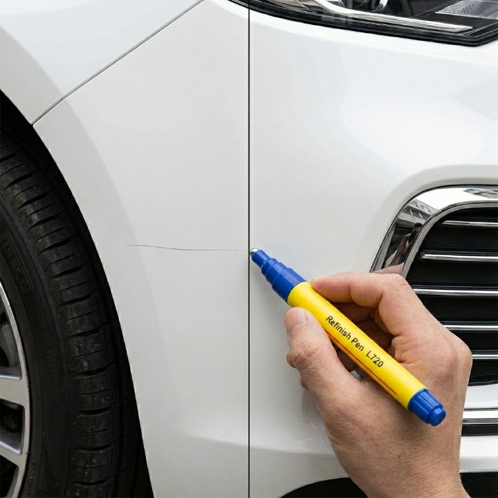 Car Touch-Up Paint Pen for Quick Scratch Repair – Seals and Protects Against Rust – White, Black, Silver – Precision Tip for Chips and Nicks | Thomler