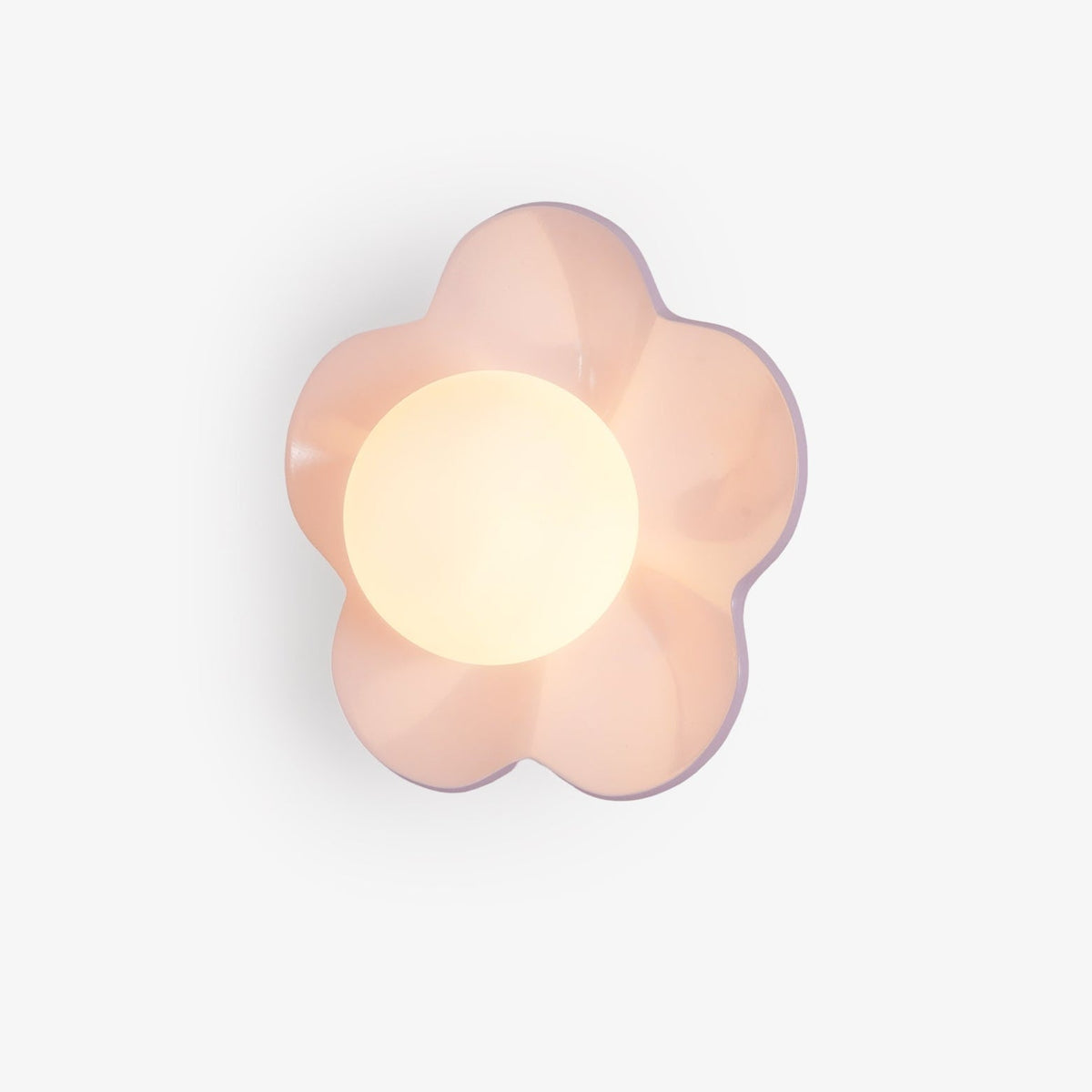 Flower-Shaped Resin Wall Sconce with Frosted Glass Shade – LED G9 Socket, Playful Modern Decor for Bedroom, Nursery & Living Room | Thomler