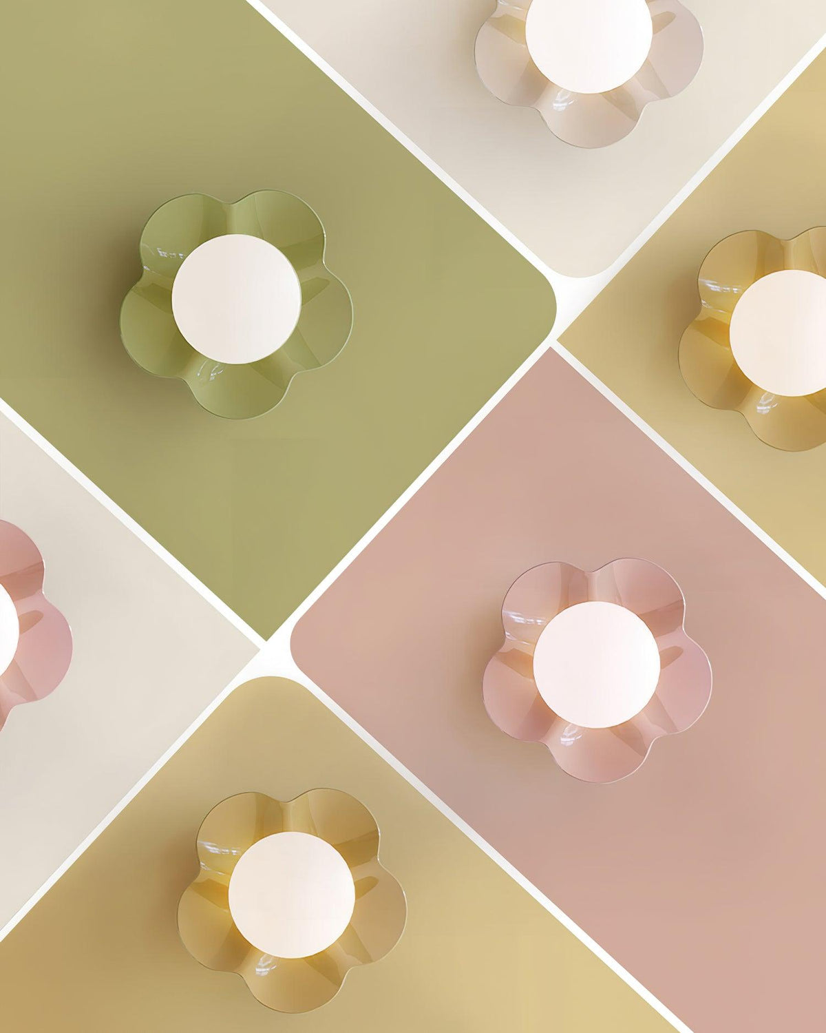 Flower-Shaped Resin Wall Sconce with Frosted Glass Shade – LED G9 Socket, Playful Modern Decor for Bedroom, Nursery & Living Room | Thomler