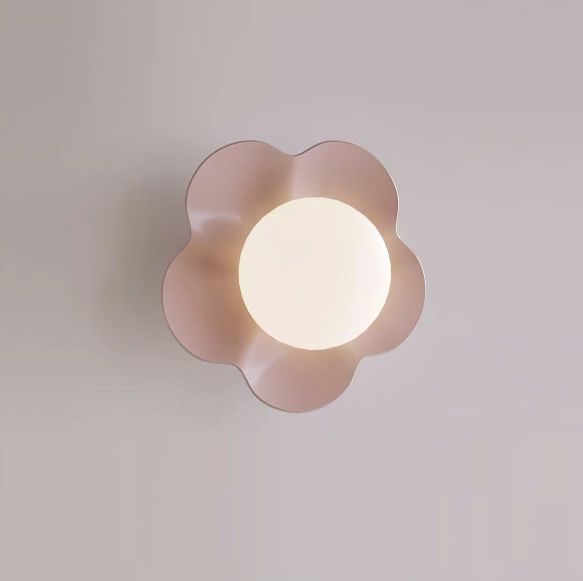 Flower-Shaped Resin Wall Sconce with Frosted Glass Shade – LED G9 Socket, Playful Modern Decor for Bedroom, Nursery & Living Room | Thomler