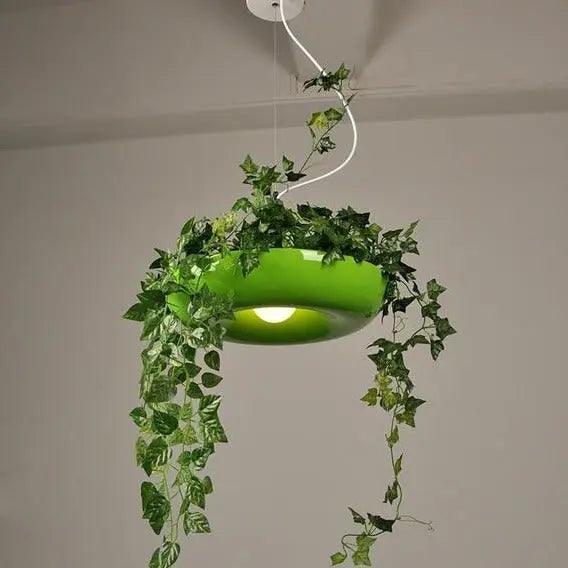 Hanging Planter Light with Built-In Pot for Indoor Plants, Succulents & Herbs, Modern Pendant Ceiling Fixture for Kitchen, Living Room & Din | Thomler