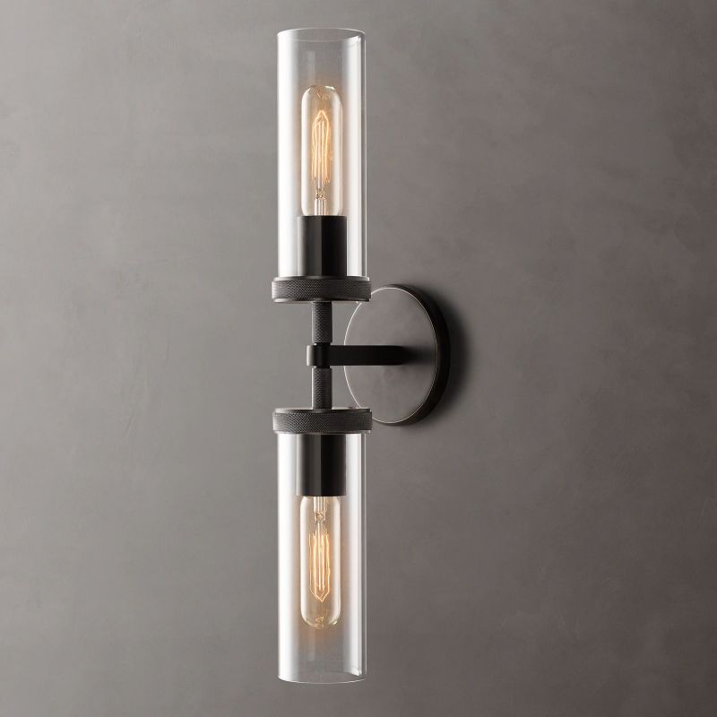 Crystal Wall Sconce Light Fixture Brass Finish for Bedroom Hallway Entryway Living Room Bathroom Vanity Hardwired Dimmable | Thomler