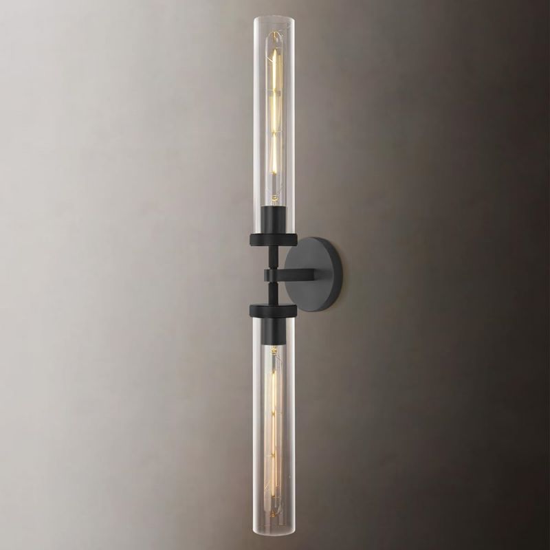 Crystal Wall Sconce Light Fixture Brass Finish for Bedroom Hallway Entryway Living Room Bathroom Vanity Hardwired Dimmable | Thomler
