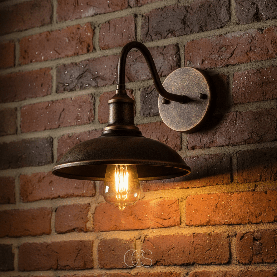 Bronze Metal Outdoor Wall Light Fixture – Classic Lantern Sconce for Patio & Front Entry | Thomler