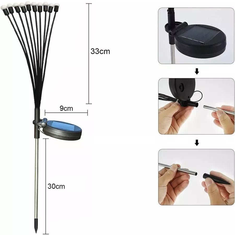 Solar LED Garden Stake Light – Flickering Firefly Glow for Outdoor Pathways & Lawns | Thomler