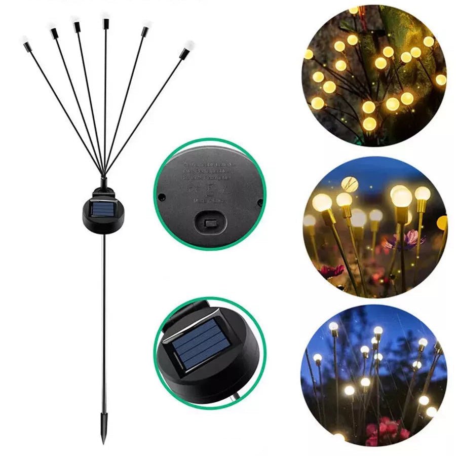 Solar LED Garden Stake Light – Flickering Firefly Glow for Outdoor Pathways & Lawns | Thomler