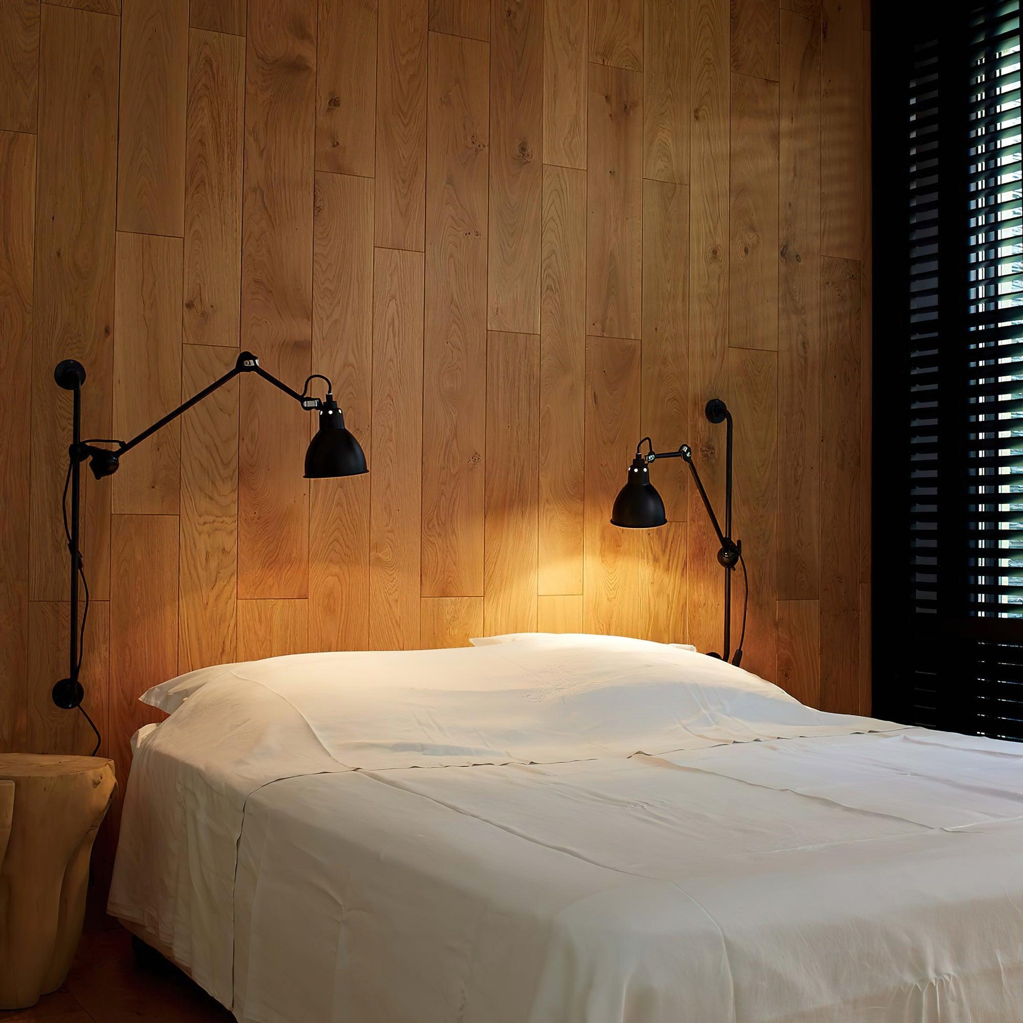 Articulating Swing Arm Sconce Matte Black 46.5 Inch Reach Bedside Reading Light for Bedroom Office Hallway Adjustable Wall-Mounted Task Lamp | Thomler
