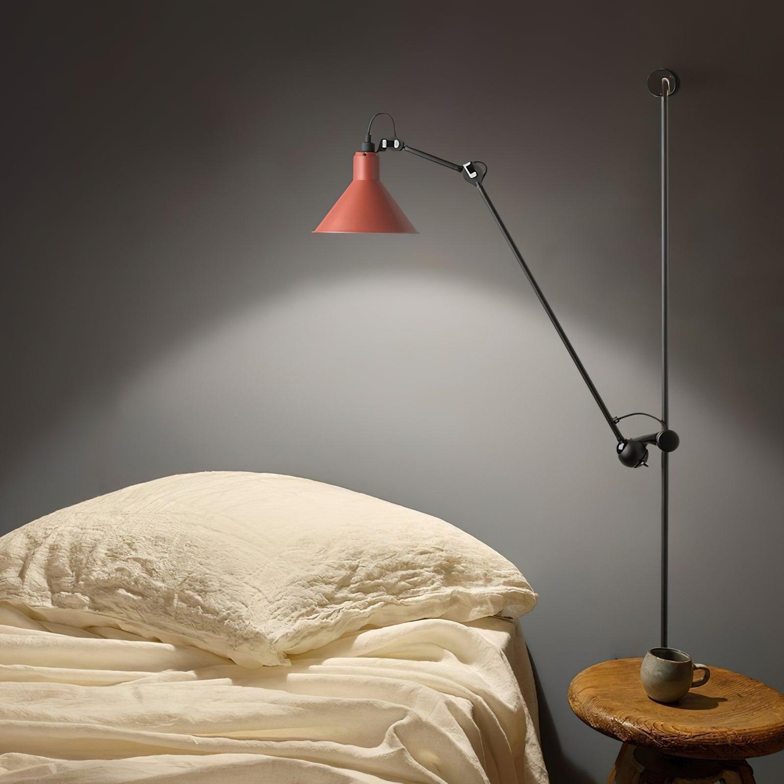 Articulating Swing Arm Sconce Matte Black 46.5 Inch Reach Bedside Reading Light for Bedroom Office Hallway Adjustable Wall-Mounted Task Lamp | Thomler