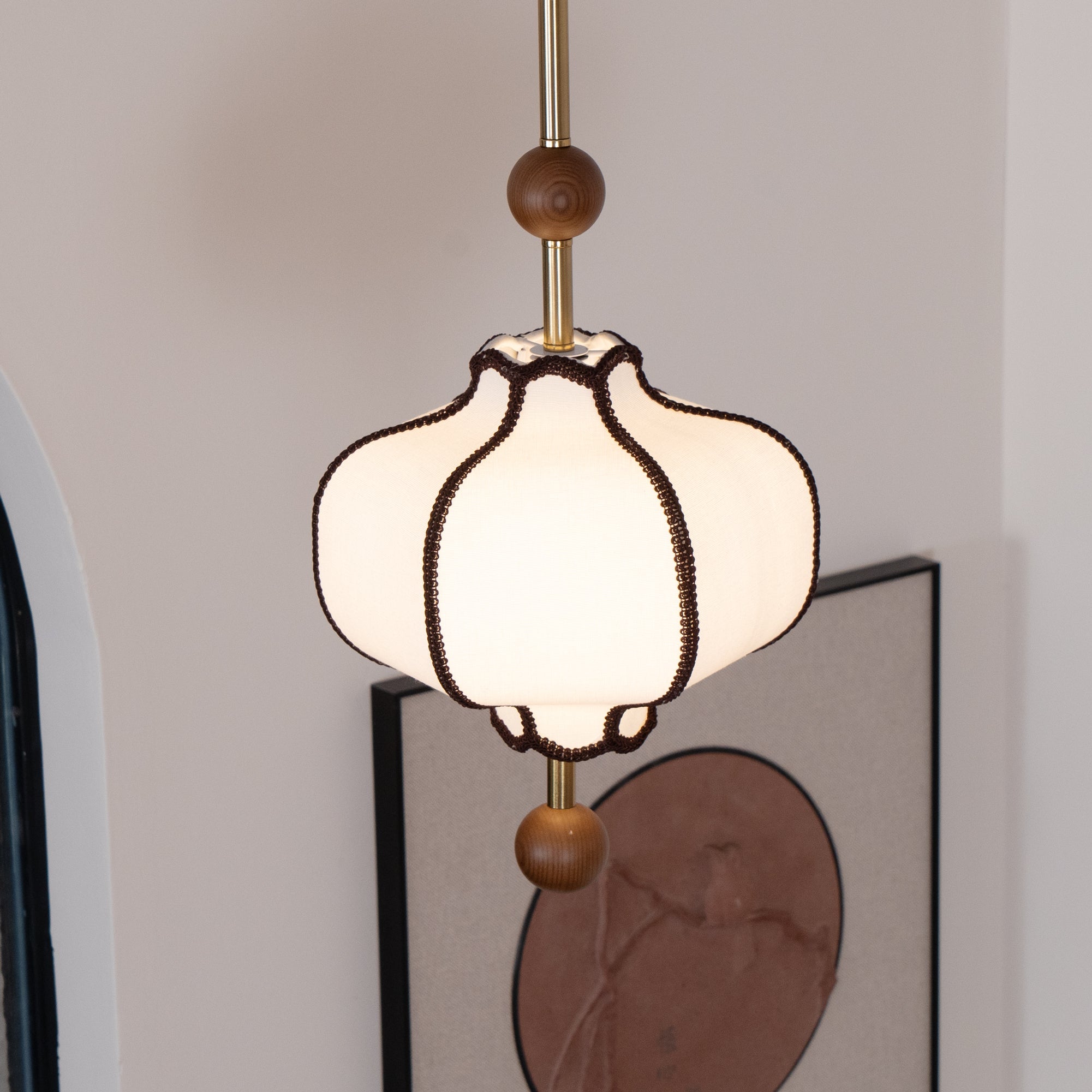 Fabric Lantern Pendant Light 19.7 in (50.0 cm) Multi-Bulb Ceiling Fixture Indoor Dining Room Living Room Decorative Lighting | Thomler