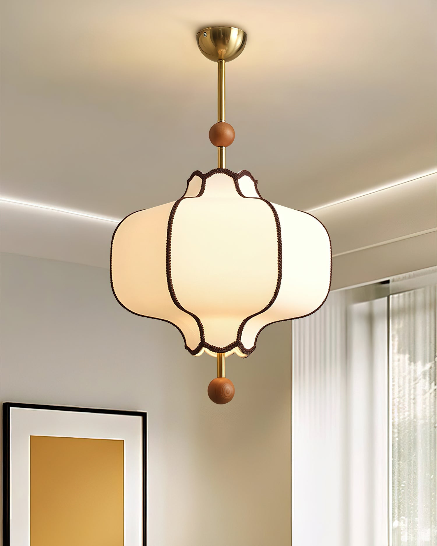 Fabric Lantern Pendant Light 19.7 in (50.0 cm) Multi-Bulb Ceiling Fixture Indoor Dining Room Living Room Decorative Lighting | Thomler