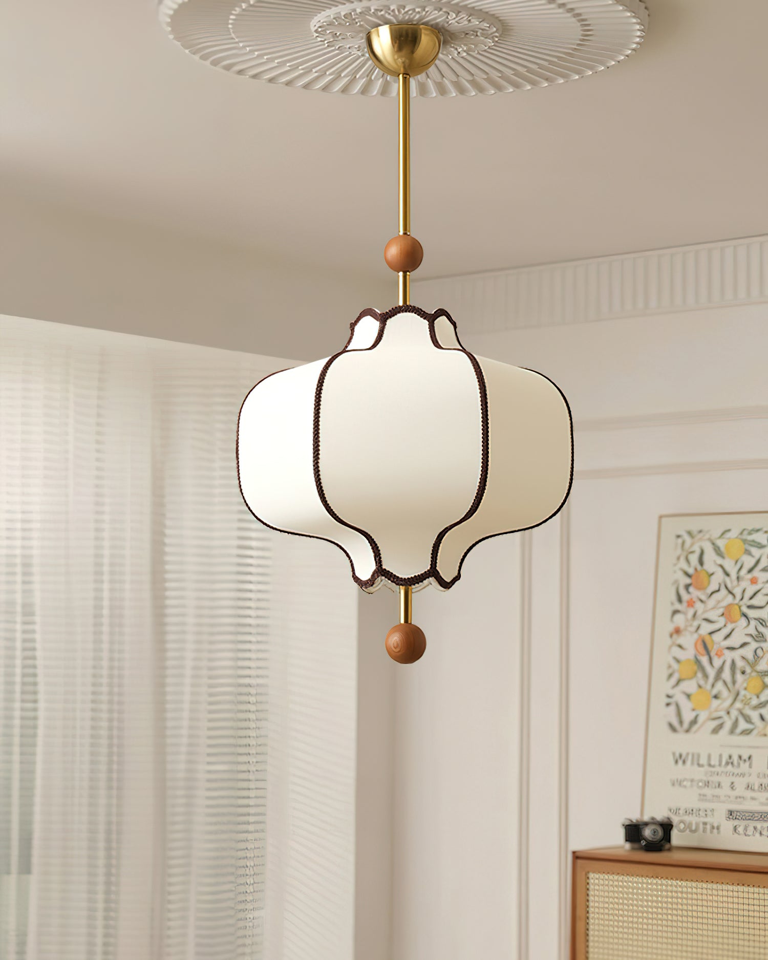 Fabric Lantern Pendant Light 19.7 in (50.0 cm) Multi-Bulb Ceiling Fixture Indoor Dining Room Living Room Decorative Lighting | Thomler