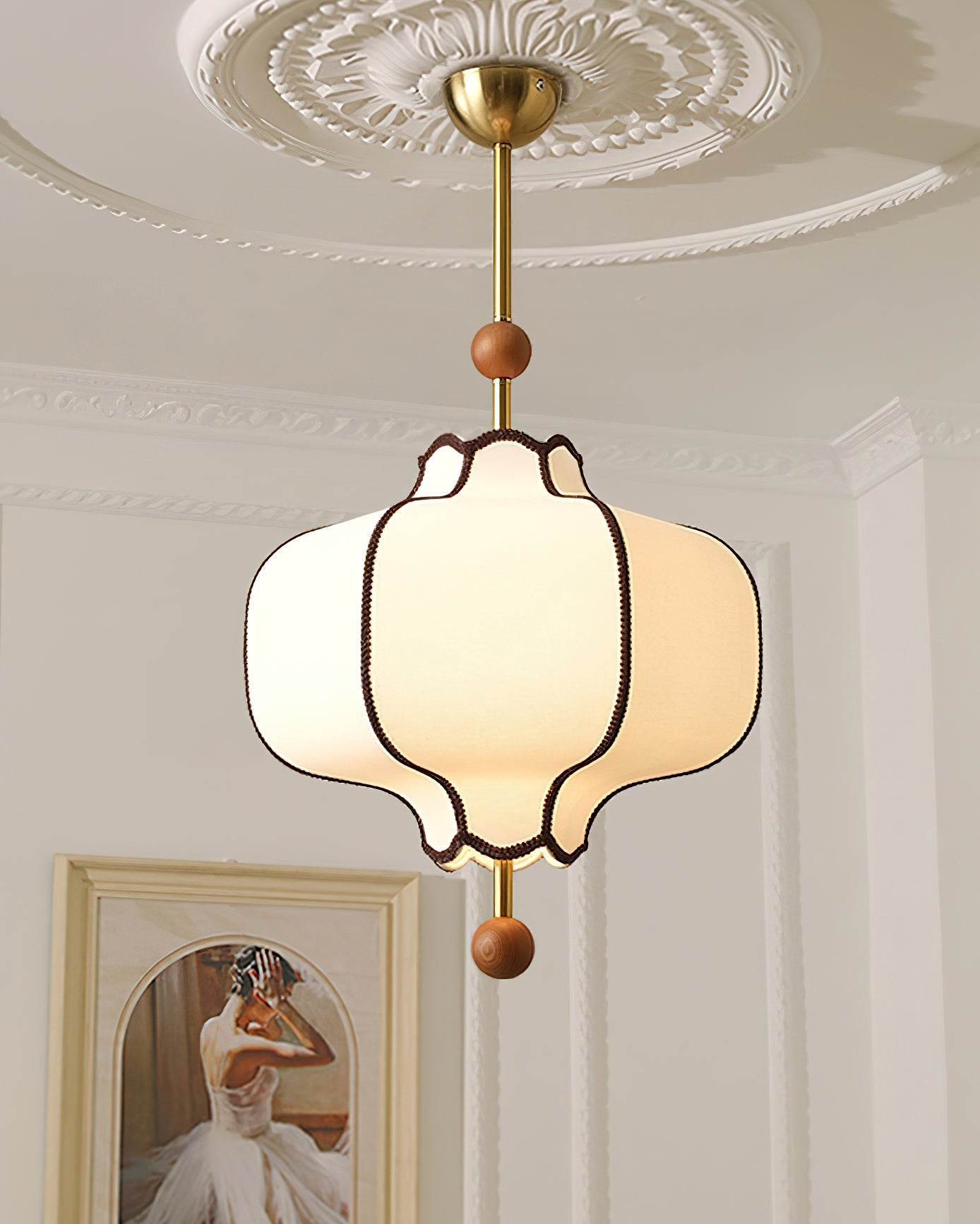 Fabric Lantern Pendant Light 19.7 in (50.0 cm) Multi-Bulb Ceiling Fixture Indoor Dining Room Living Room Decorative Lighting | Thomler