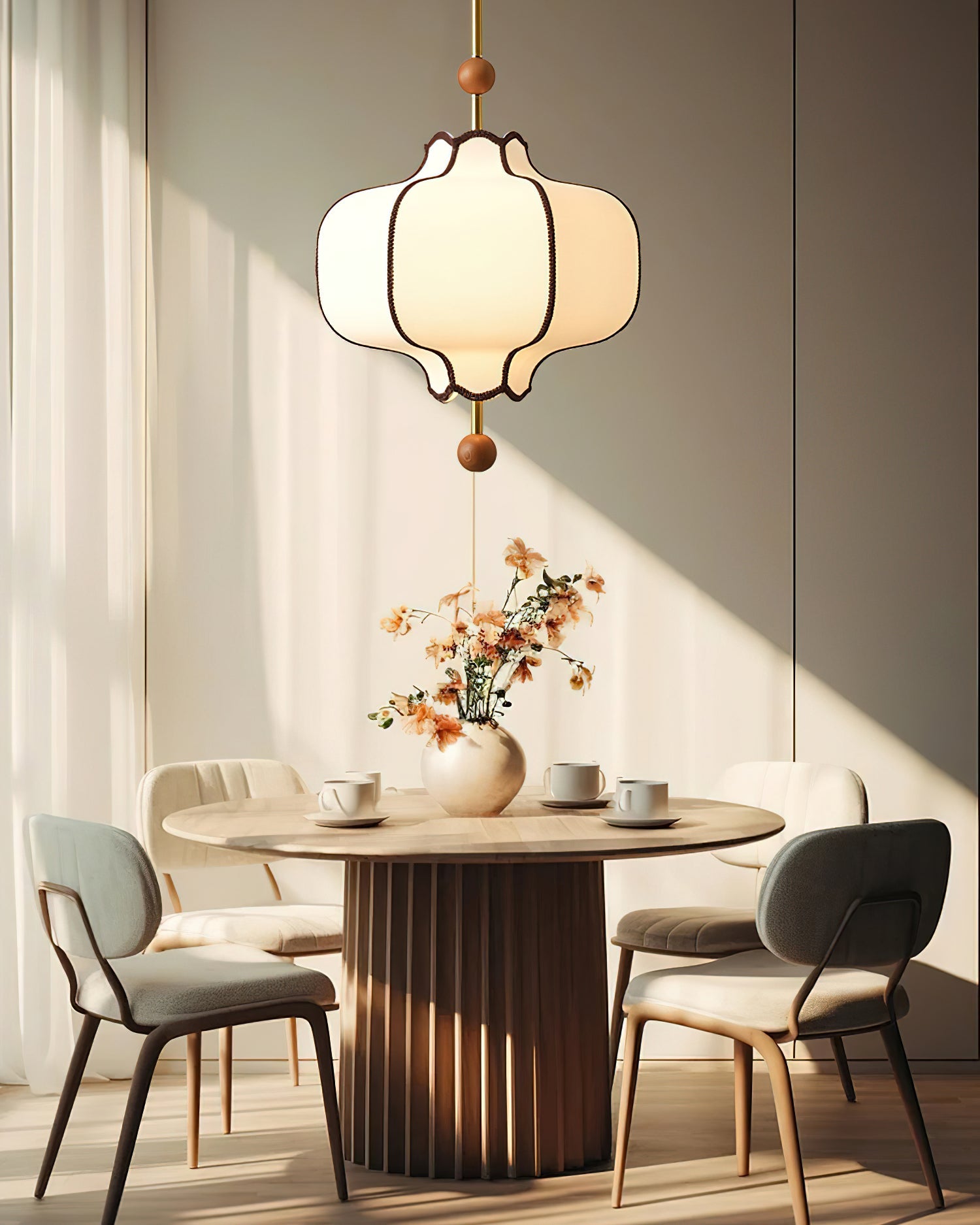 Fabric Lantern Pendant Light 19.7 in (50.0 cm) Multi-Bulb Ceiling Fixture Indoor Dining Room Living Room Decorative Lighting | Thomler
