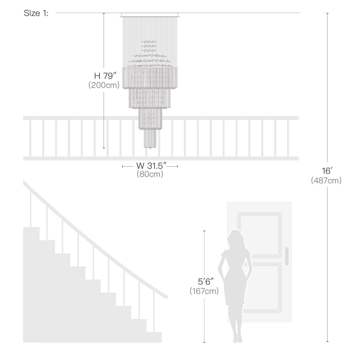 Spiral Crystal Chandelier with Adjustable Height for Grand Entryways and Foyers | Thomler