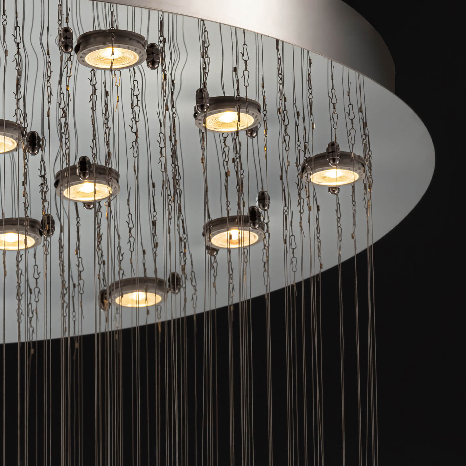 Spiral Crystal Chandelier with Adjustable Height for Grand Entryways and Foyers | Thomler