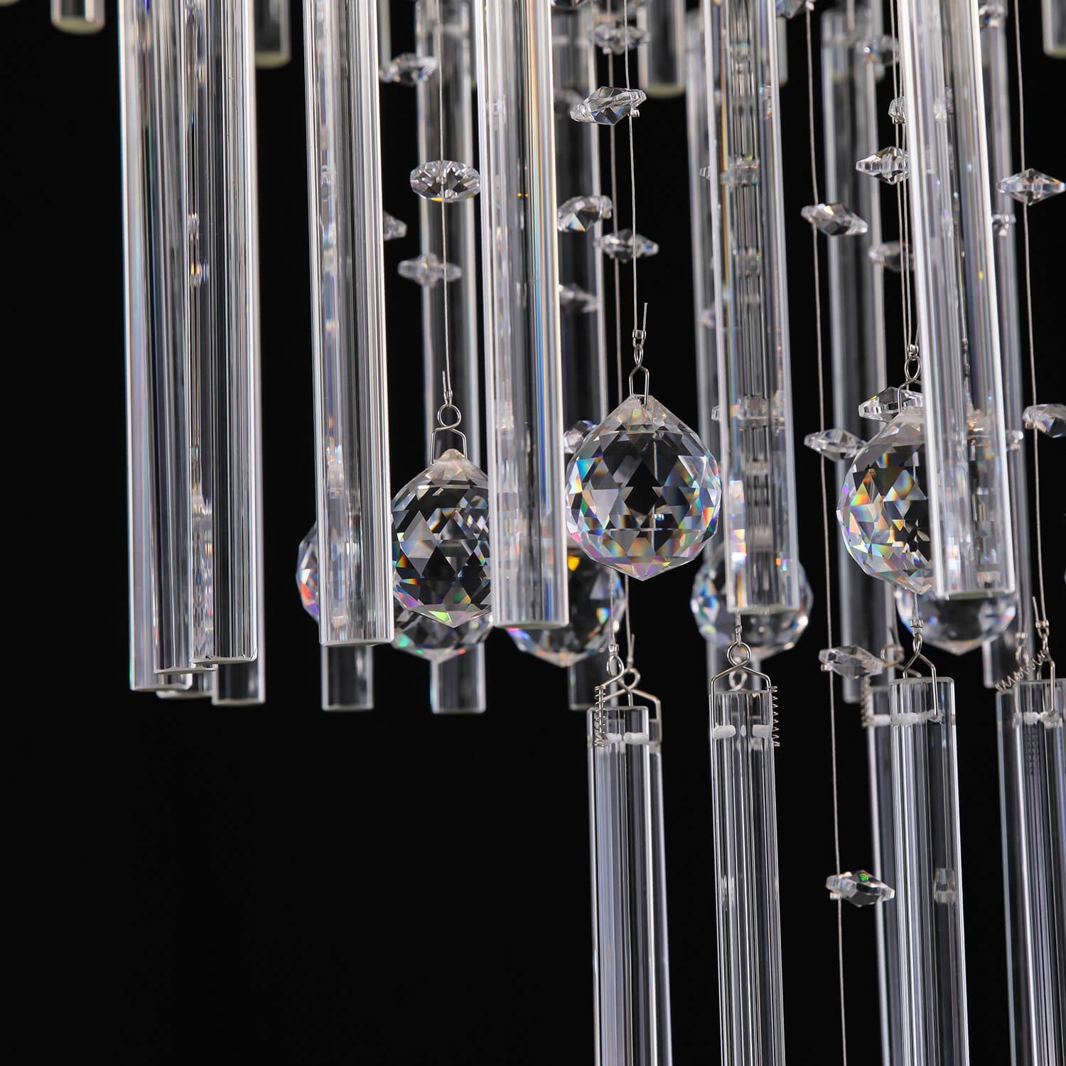 Spiral Crystal Chandelier with Adjustable Height for Grand Entryways and Foyers | Thomler
