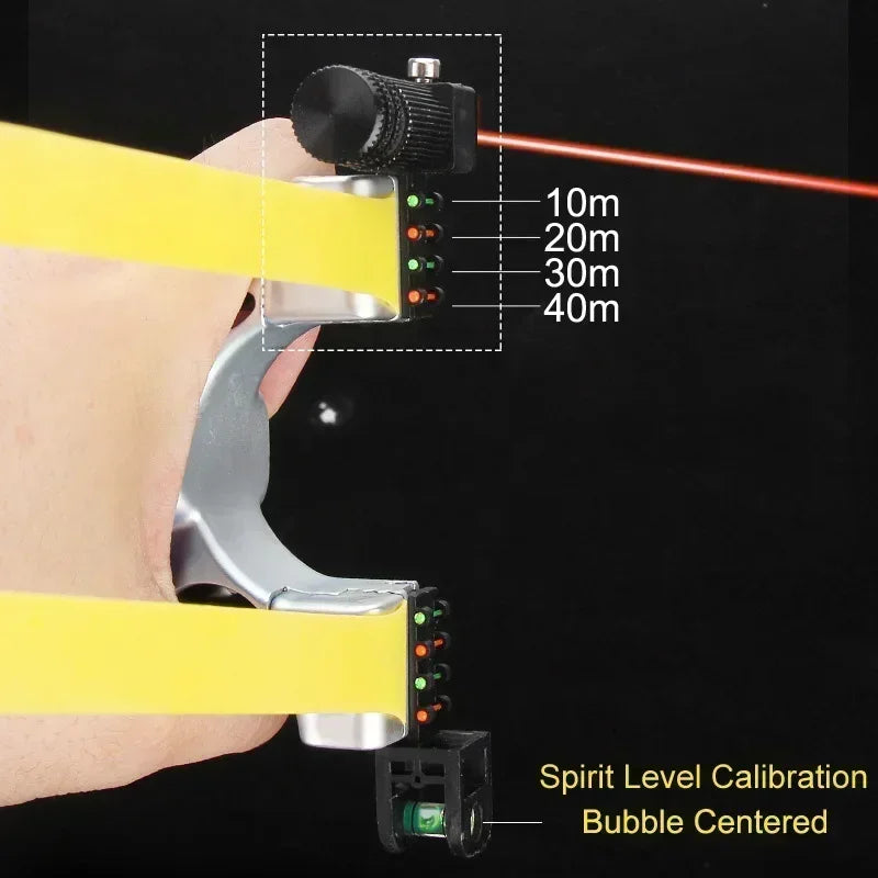 Handheld Wrist-Brace Catapult with Laser Aim Guide & Built-In Level for Backyard Target Shooting | Thomler