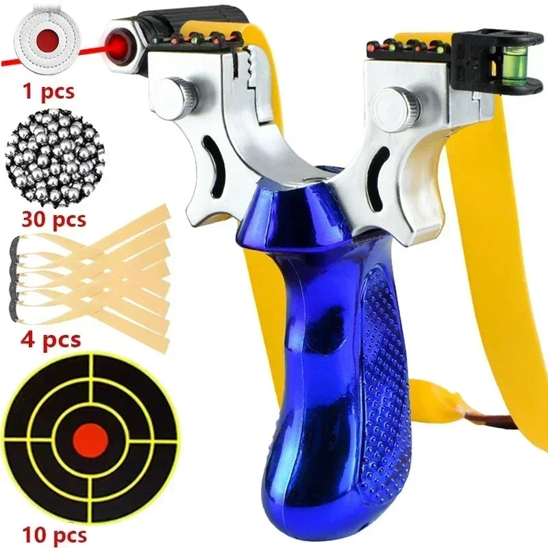 Handheld Wrist-Brace Catapult with Laser Aim Guide & Built-In Level for Backyard Target Shooting | Thomler