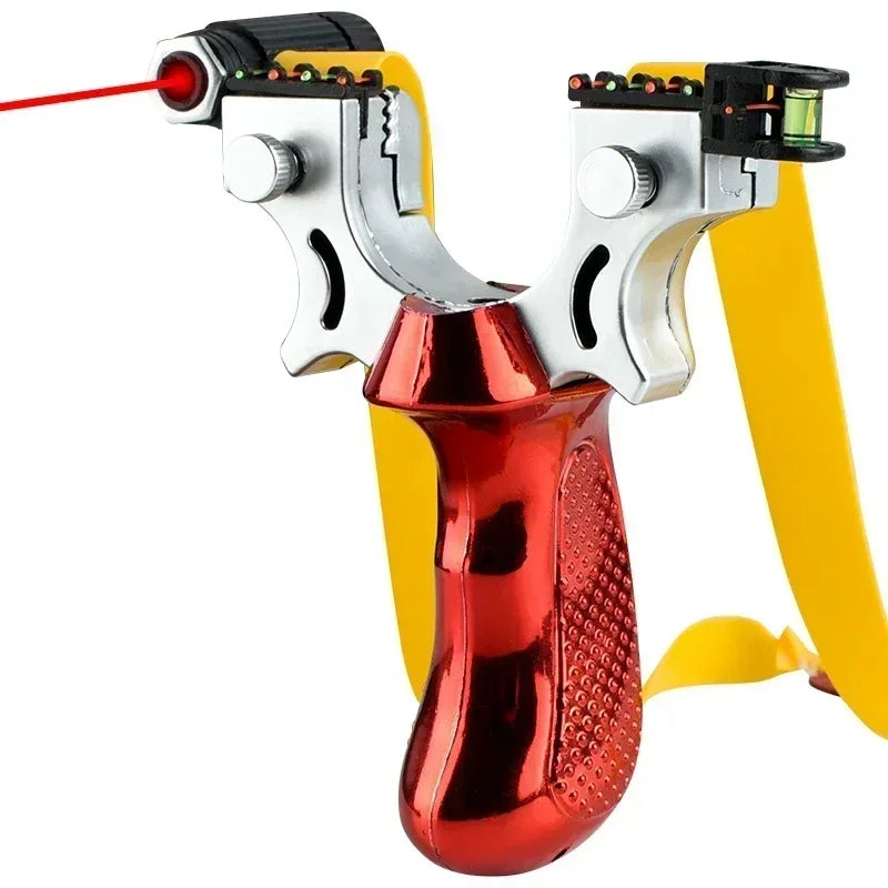 Handheld Wrist-Brace Catapult with Laser Aim Guide & Built-In Level for Backyard Target Shooting | Thomler