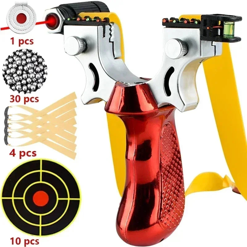 Handheld Wrist-Brace Catapult with Laser Aim Guide & Built-In Level for Backyard Target Shooting | Thomler