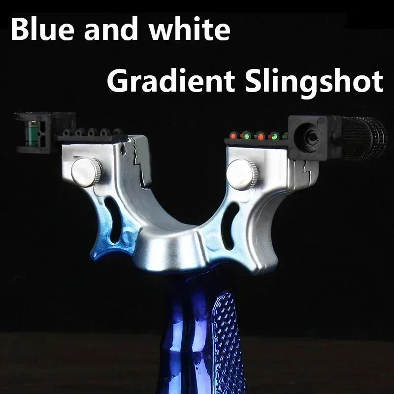Handheld Catapult with LED Aim Guide, Bubble Level & Textured Handgrip for Backyard Target Shooting | Thomler