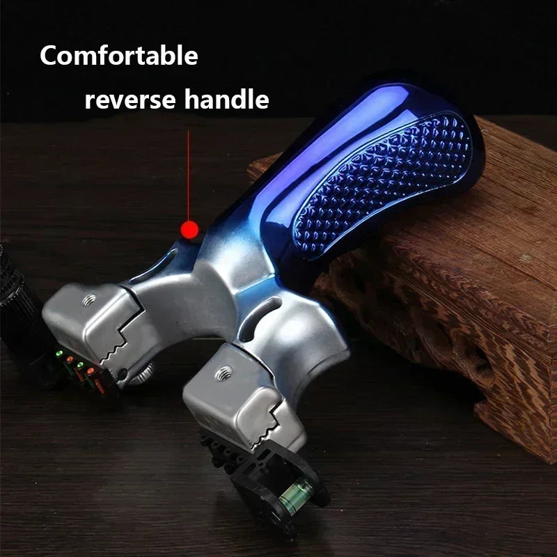 Handheld Wrist-Brace Catapult with Laser Aim Guide & Built-In Level for Backyard Target Shooting | Thomler