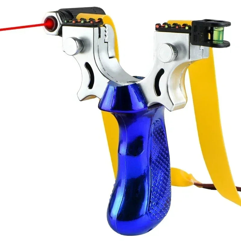 Handheld Wrist-Brace Catapult with Laser Aim Guide & Built-In Level for Backyard Target Shooting | Thomler