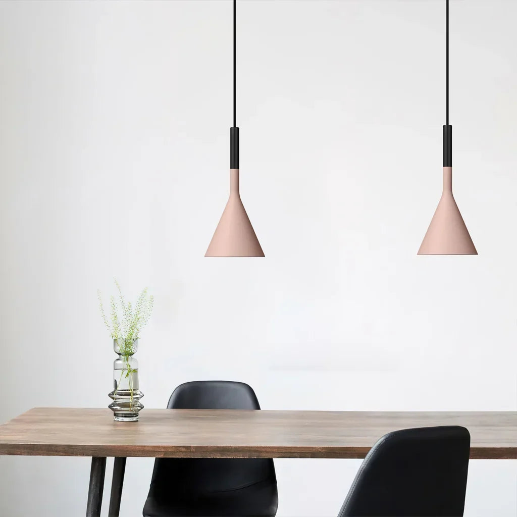Industrial Concrete-Style Hanging Light – Tapered Cone Pendant for Kitchen Island & Dining Table | Thomler