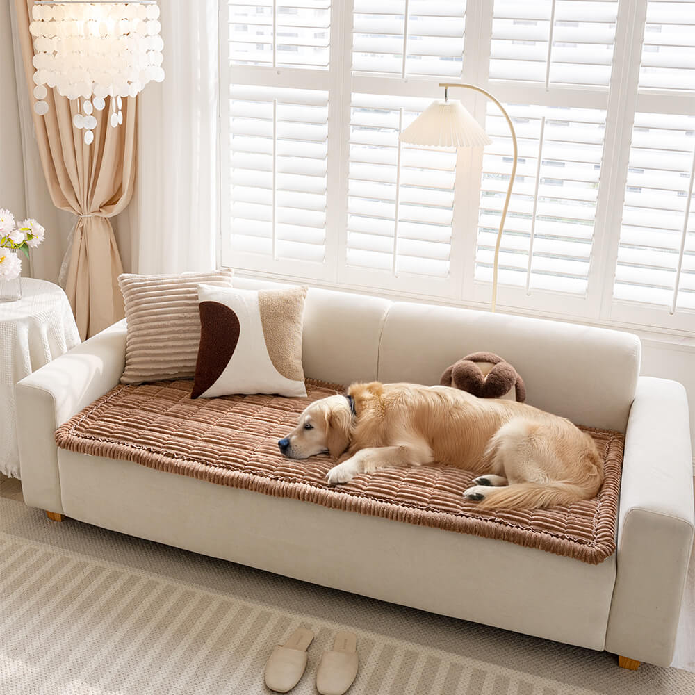 Plush Flannel Furniture Protector for Pets – Non-Slip Waterproof Sofa Throw for Dogs & Cats – Machine Washable Couch Shield | Thomler