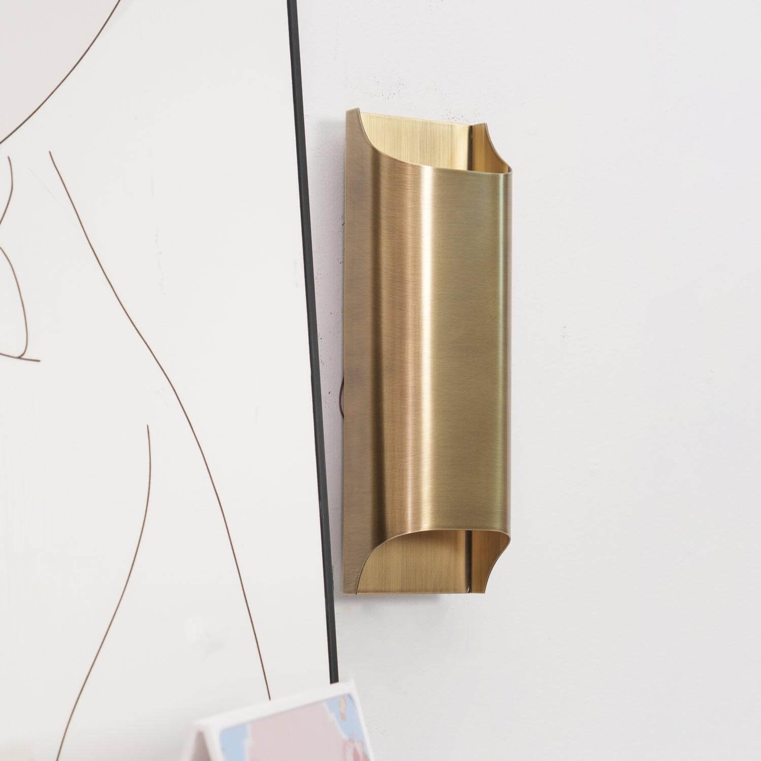 Wall Lamp Brass 9.8 in Indoor Accent Lighting LED G9 Fixture Living Room Bedroom Hallway | Thomler