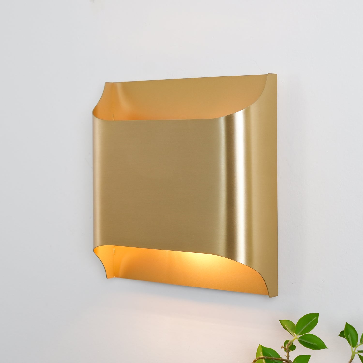 Wall Sconce Brass 9.8 in x 9.8 in Indoor LED G9 E14 Light Fixture Modern Living Room Bedroom Accent Lighting | Thomler