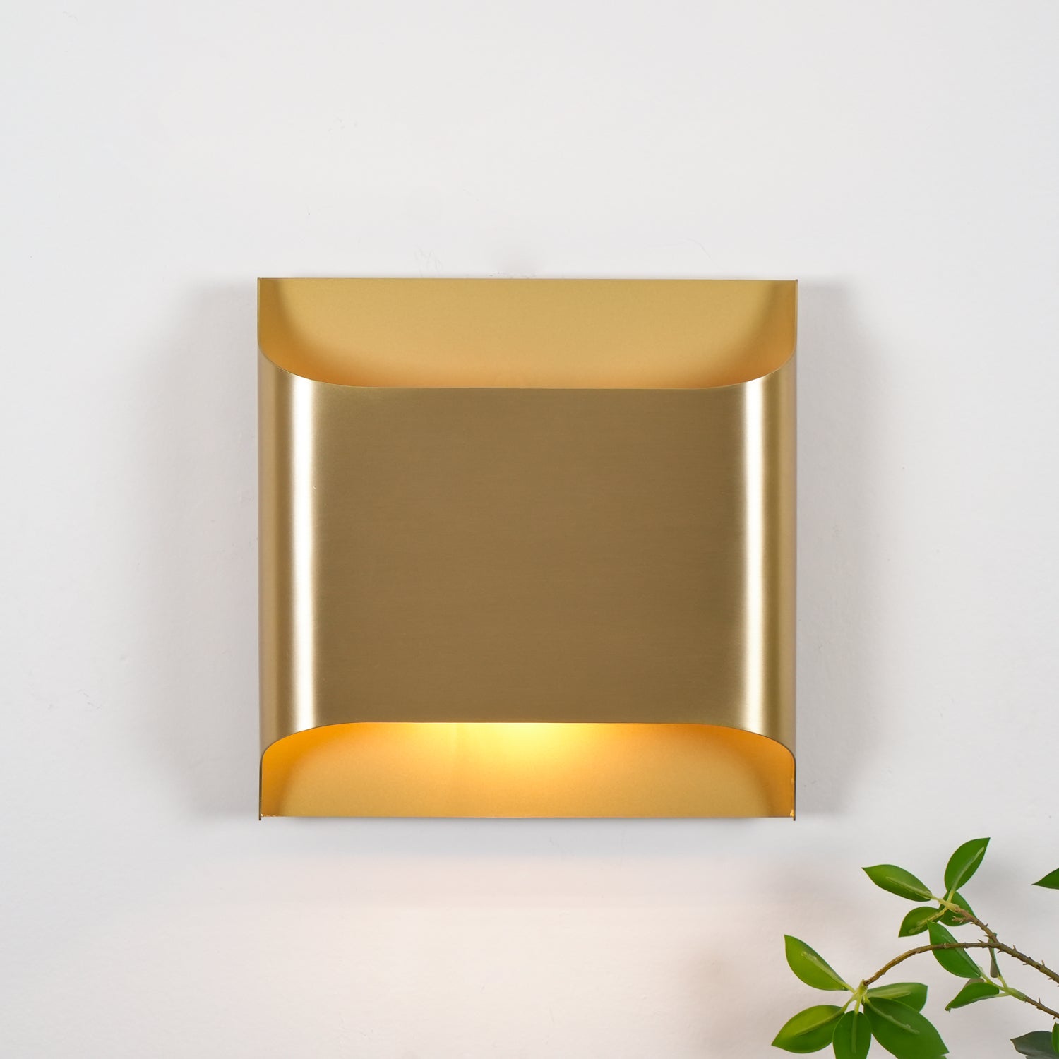 Wall Sconce Brass 9.8 in x 9.8 in Indoor LED G9 E14 Light Fixture Modern Living Room Bedroom Accent Lighting | Thomler