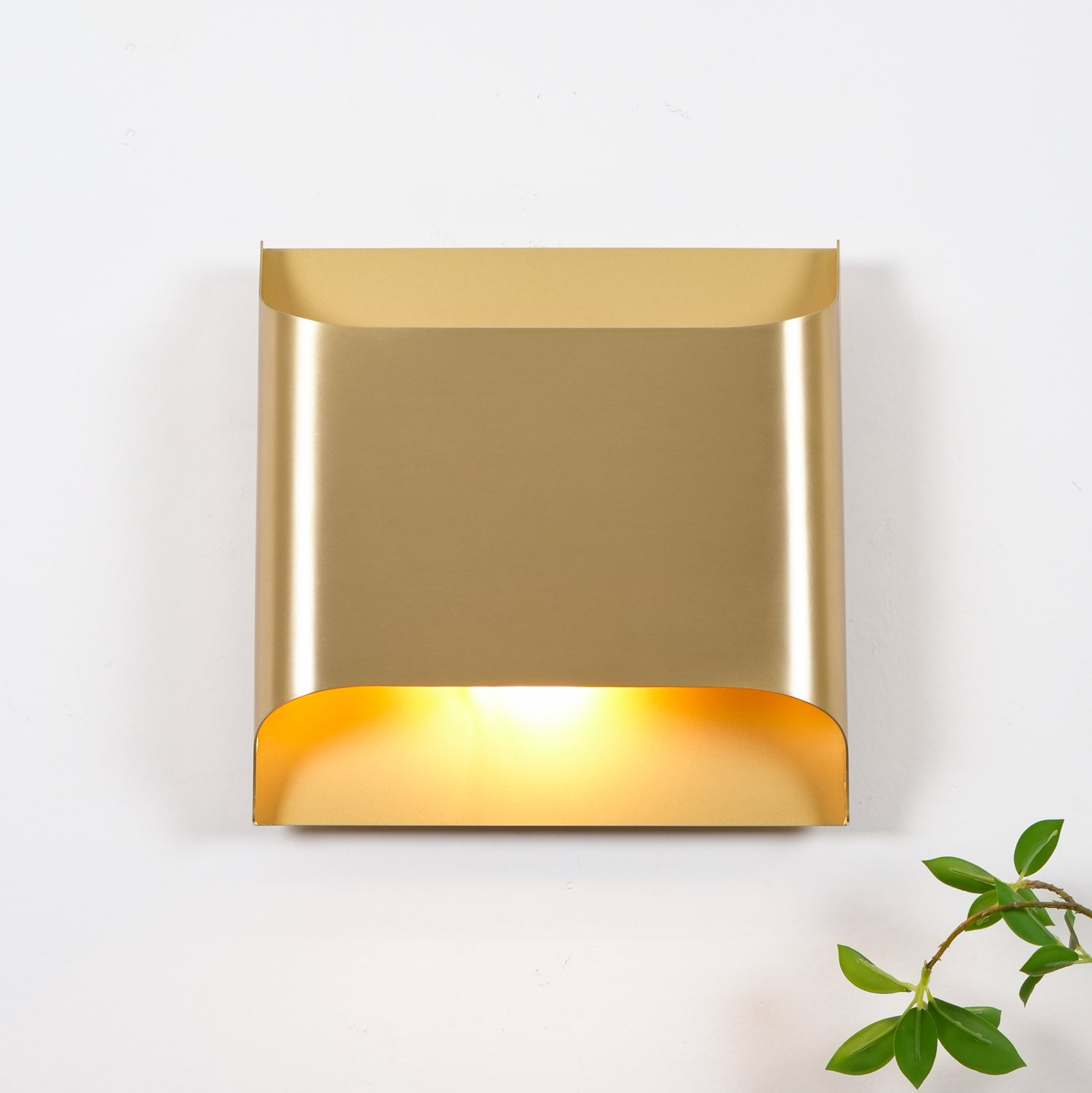 Wall Sconce Brass 9.8 in x 9.8 in Indoor LED G9 E14 Light Fixture Modern Living Room Bedroom Accent Lighting | Thomler