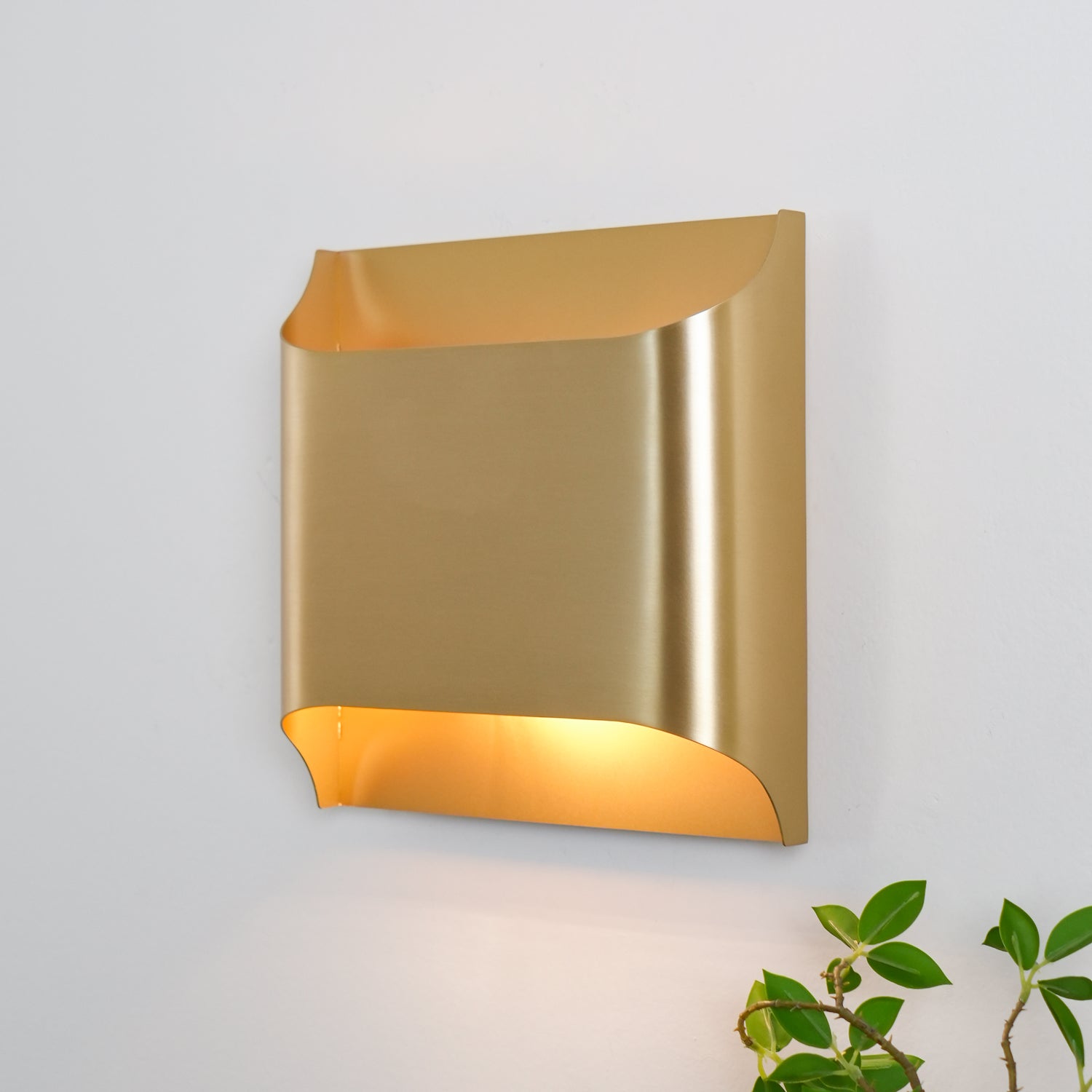 Wall Sconce Brass 9.8 in x 9.8 in Indoor LED G9 E14 Light Fixture Modern Living Room Bedroom Accent Lighting | Thomler