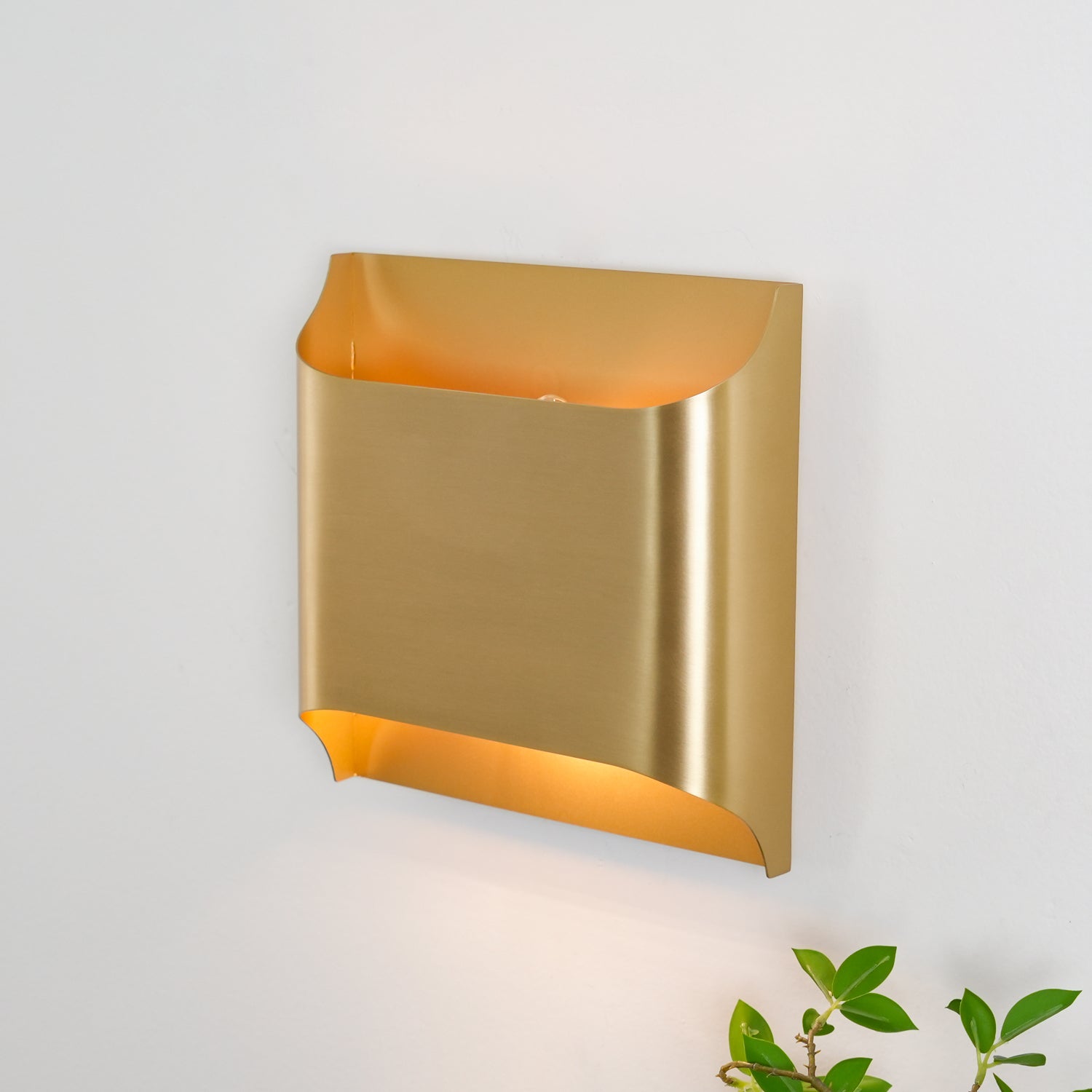 Wall Sconce Brass 9.8 in x 9.8 in Indoor LED G9 E14 Light Fixture Modern Living Room Bedroom Accent Lighting | Thomler