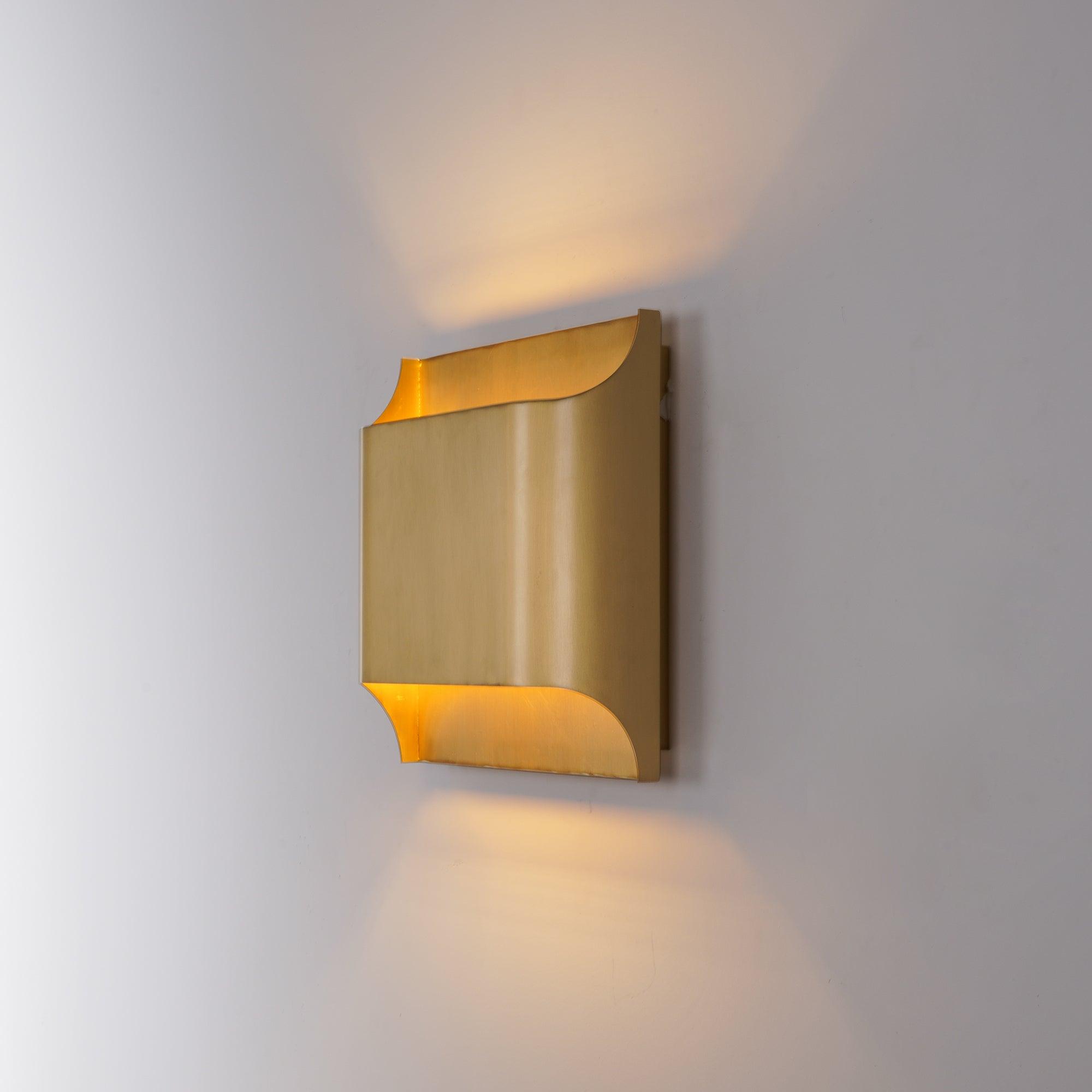 Wall Sconce Brass 9.8 in x 9.8 in Indoor LED G9 E14 Light Fixture Modern Living Room Bedroom Accent Lighting | Thomler