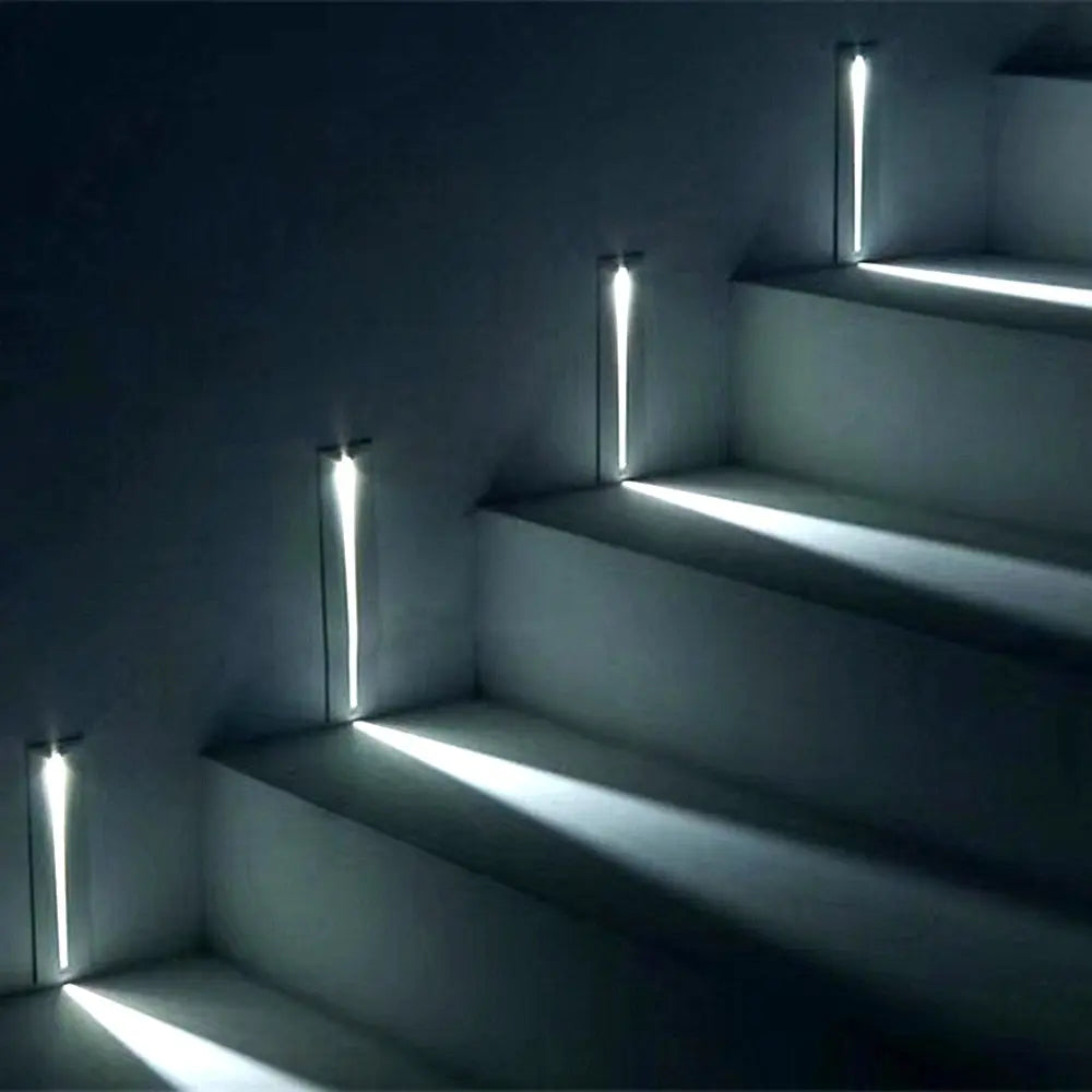 Wall Light Aluminum 7.1 in 3W Recessed Staircase Hallway Walkway LED Step Lighting Indoor Outdoor | Thomler