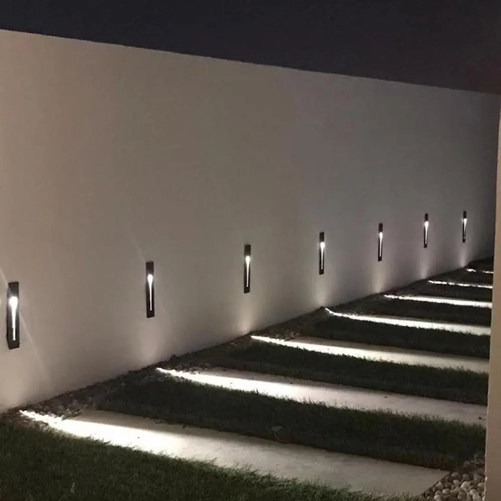 Wall Light Aluminum 7.1 in 3W Recessed Staircase Hallway Walkway LED Step Lighting Indoor Outdoor | Thomler