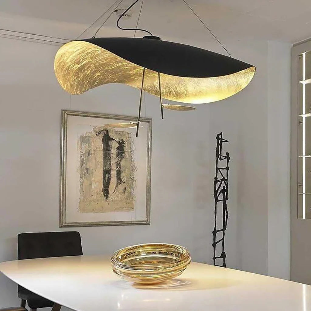Pendant Light Metal 17W 11 in Black White Living Room Dining Room Bedroom LED Ceiling Lamp | Thomler