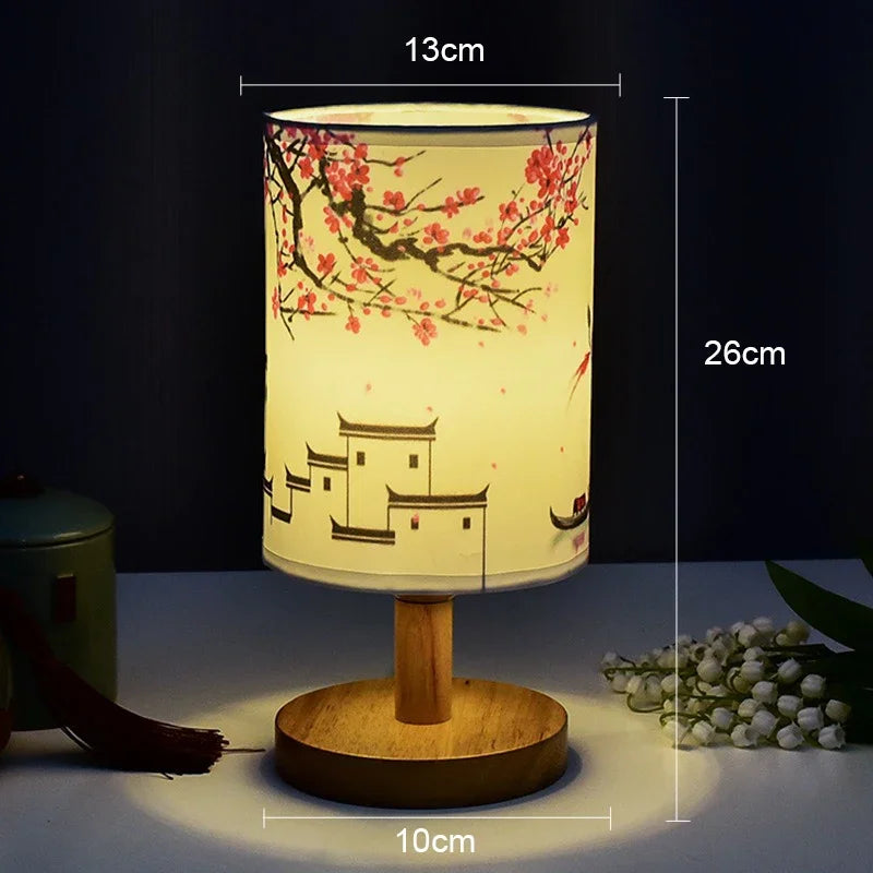 Dimmable Rose Table Lamp with Touch Control - Fabric Shade Accent Light for Bedroom & Living Room Nightstand | Thomler