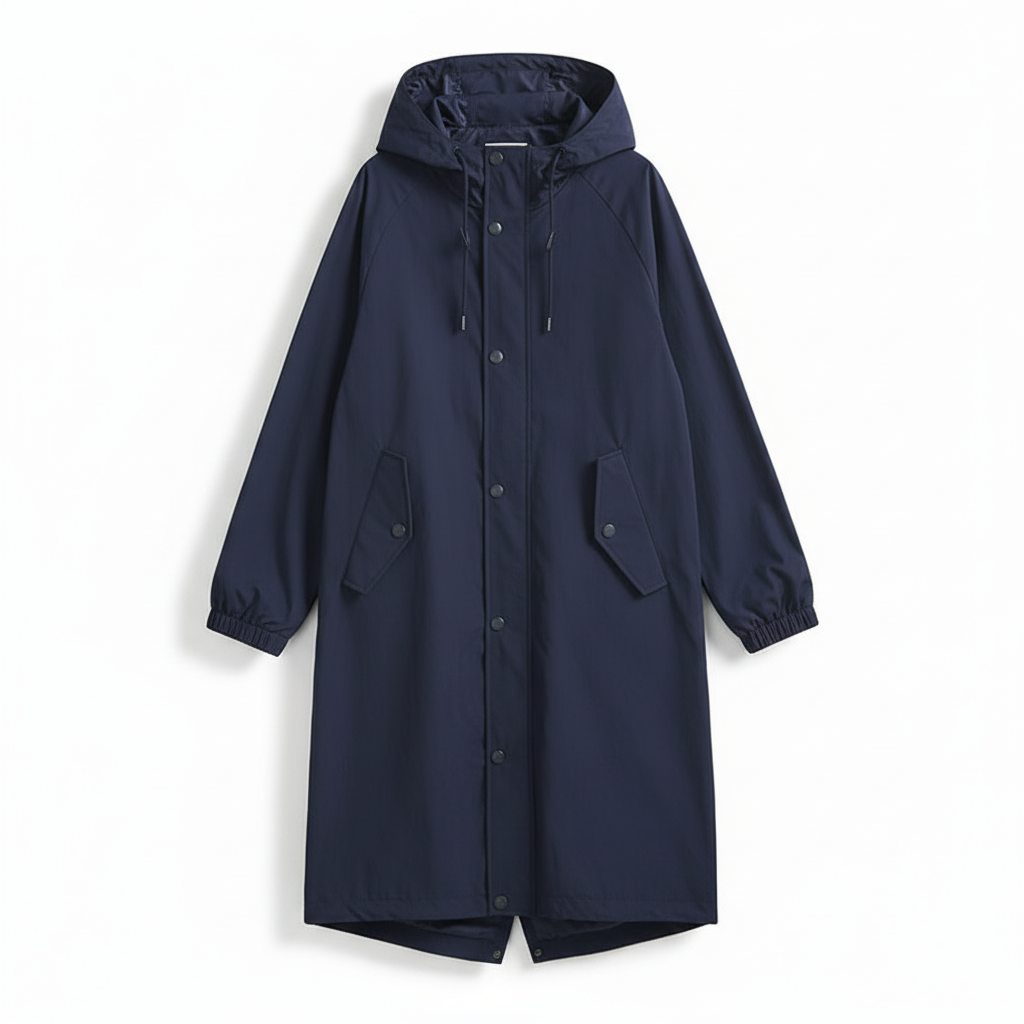 Packable Rain Jacket Women's Hooded Waterproof Windbreaker Oversized Lightweight Travel Coat Outdoor Athletic Layer | Thomler