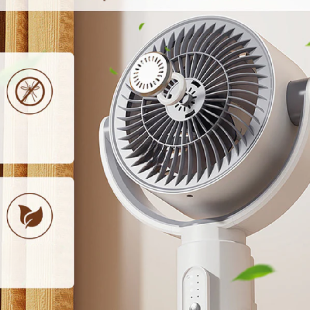 Whisper-Quiet Pedestal Fan with Remote Control – 5 Speed Settings & Adjustable Height for Office & Bedroom | Thomler