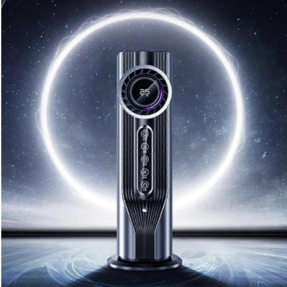 Personal Tower Fan with Water Cooling Tank & 6 Speeds – Quiet USB Desktop Evaporative Cooler for Bedroom, Office & Nightstand – Adjustable | Thomler