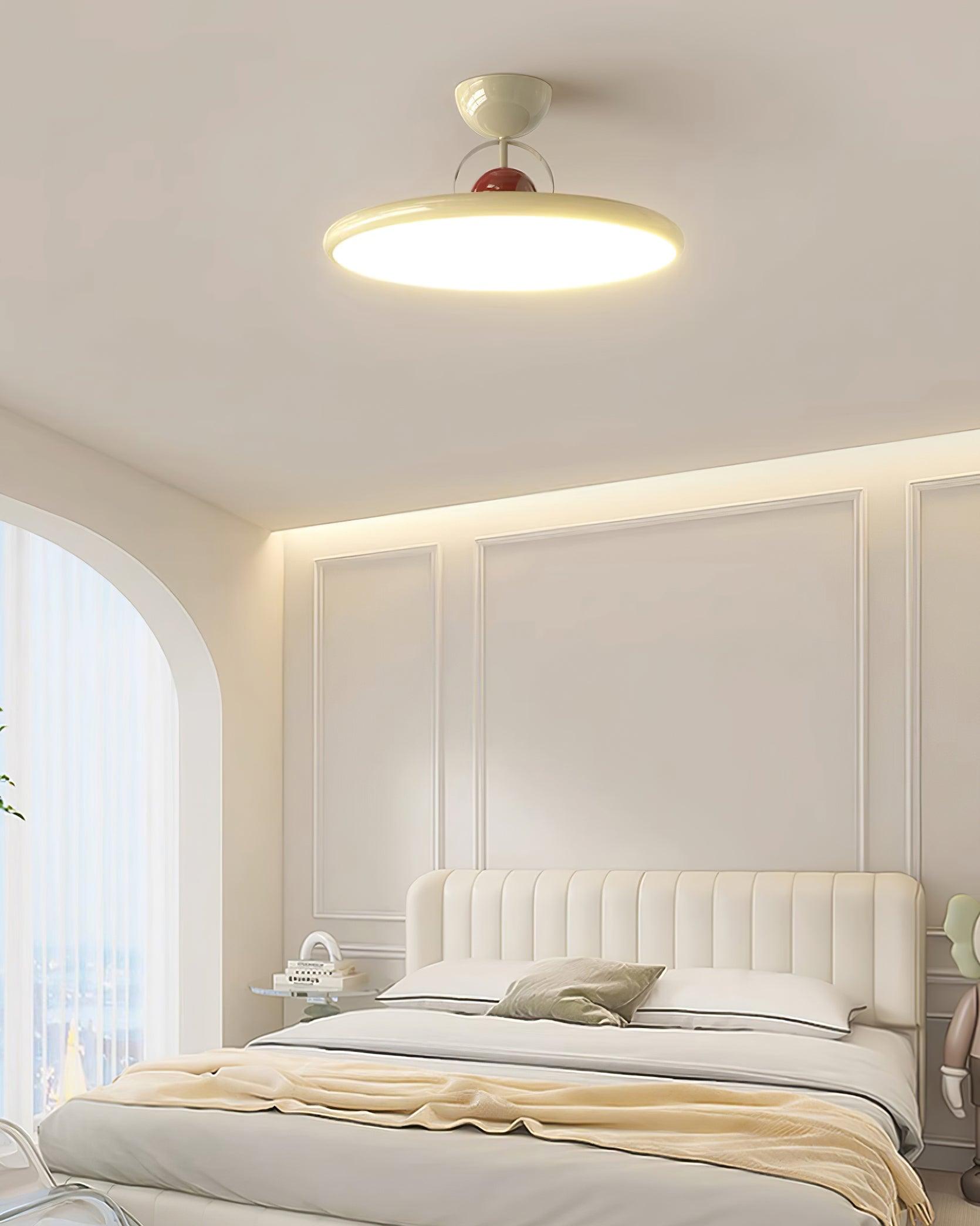 Ceiling Lamp Metal Integrated LED 15.7 in 9.4 in Chrome Green Beige Indoor Lighting Modern Home Dining Room Kitchen Fixture | Thomler