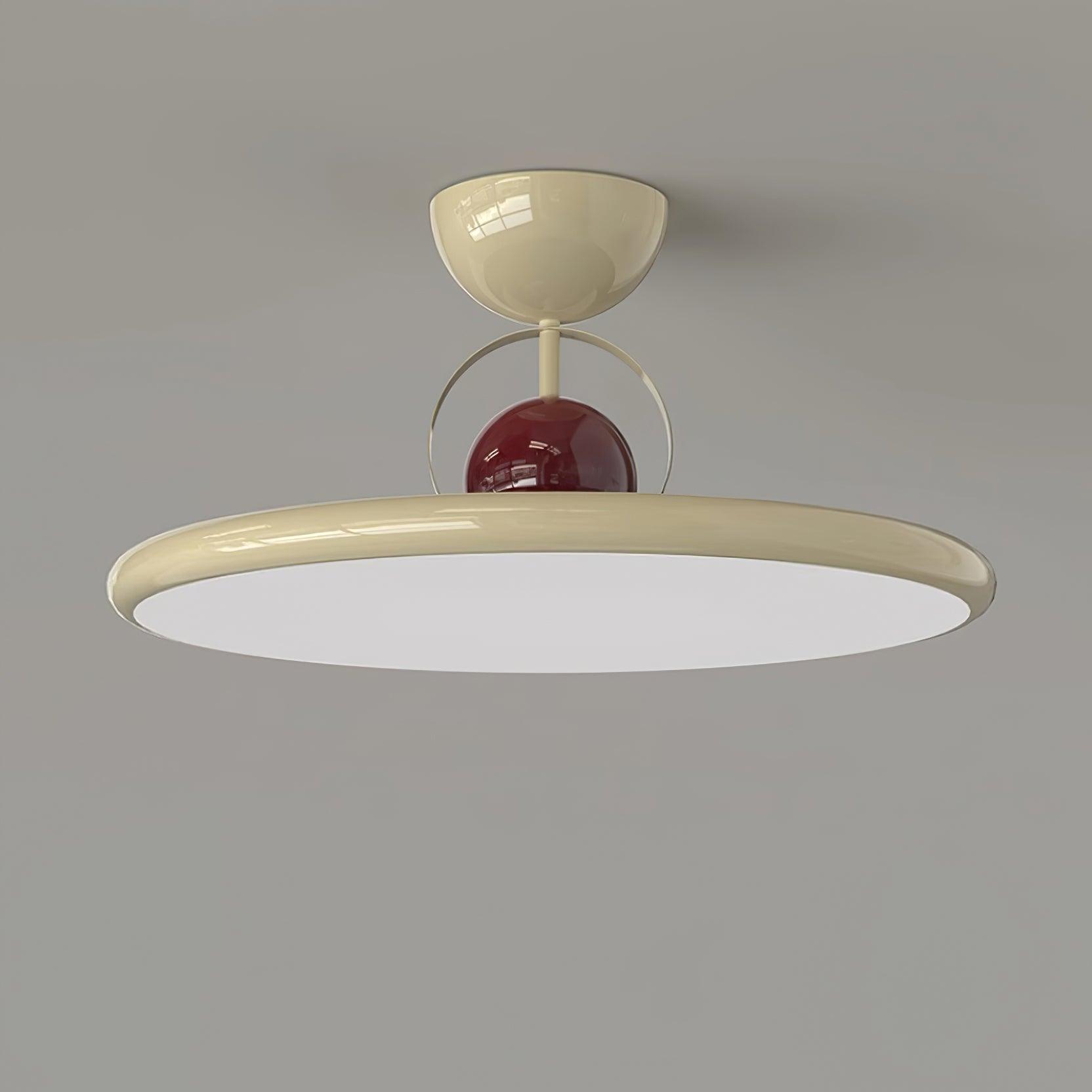 Ceiling Lamp Metal Integrated LED 15.7 in 9.4 in Chrome Green Beige Indoor Lighting Modern Home Dining Room Kitchen Fixture | Thomler