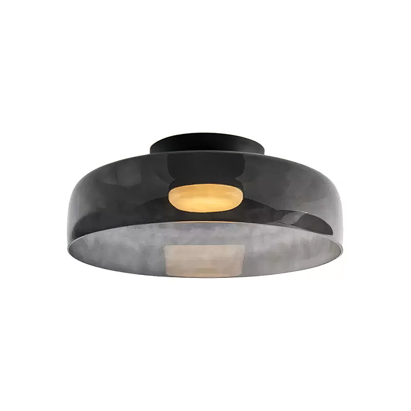 Ceiling Lamp Layered Glass LED 32.0–42.0 cm Green Bedroom Living Room Flush Mount Light | Thomler