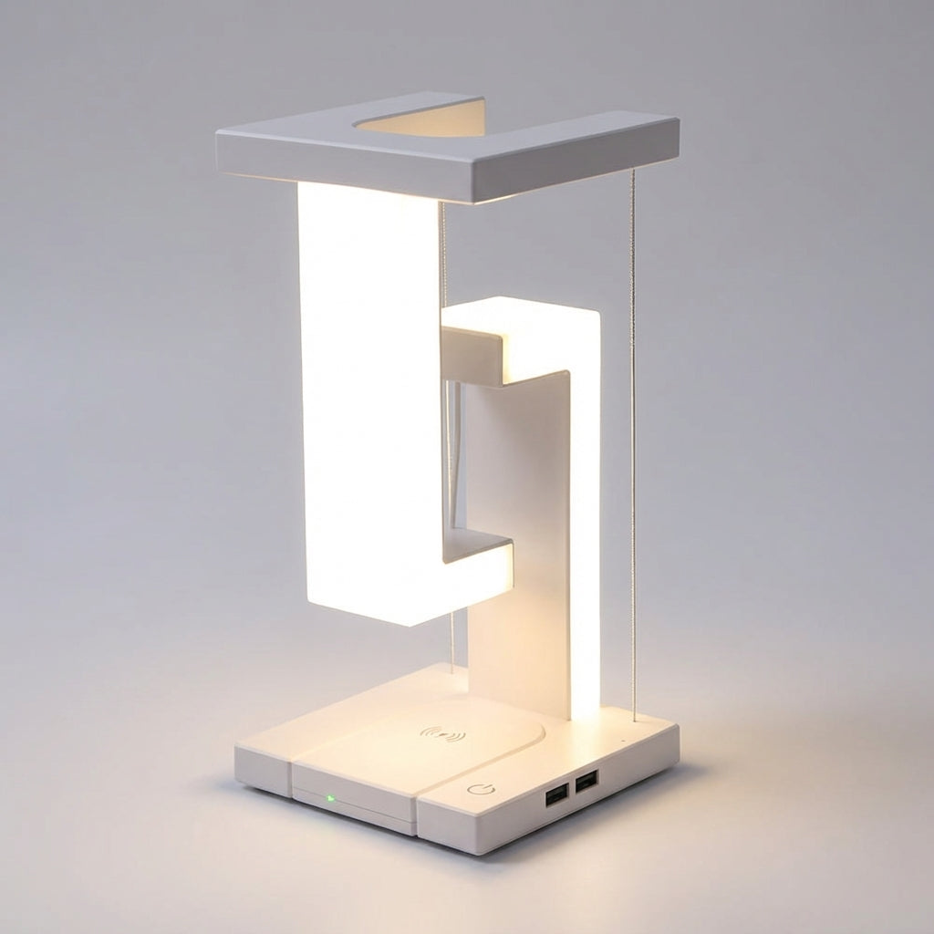 Table Lamp LED Wireless Charging Touch Control Bedroom Nightstand Desk Ambient Light Modern Minimalist Qi Compatible | Thomler