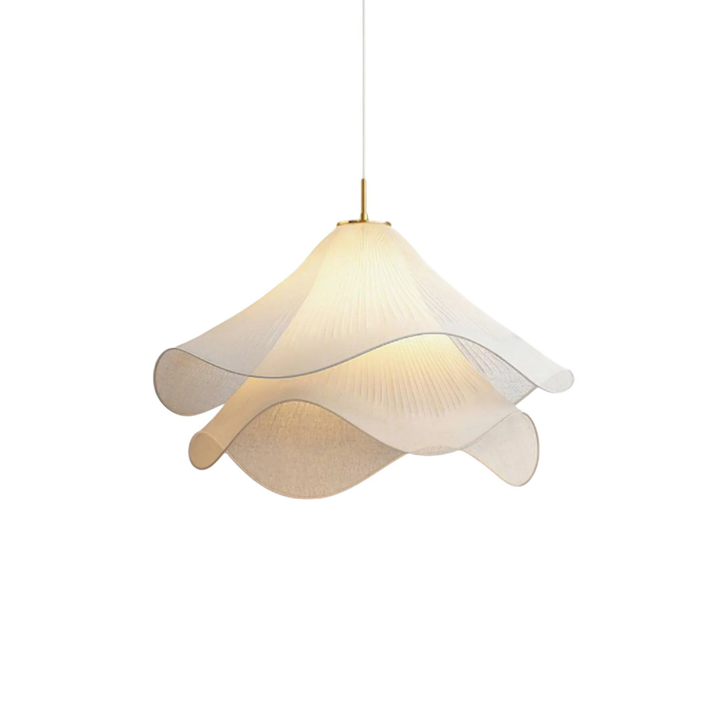 Pendant Light Fabric Metal 40.0 cm Dining Room Soft Layered Petal Hanging Ceiling Lamp | Thomler