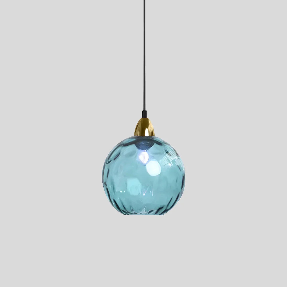 Pendant Light Glass Globe E26 20.0 cm Grey Dining Room Bedroom Hanging Ceiling Lamp Modern Ambient Lighting | Thomler