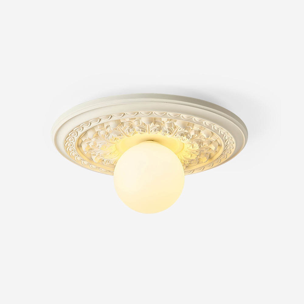 Ceiling Light Acrylic 13.7 in Beige Flush Mount Living Room Bedroom Decorative Fixture | Thomler